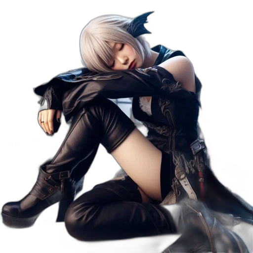 weapon, jacket, dress, concept art transparent PNG cut-out