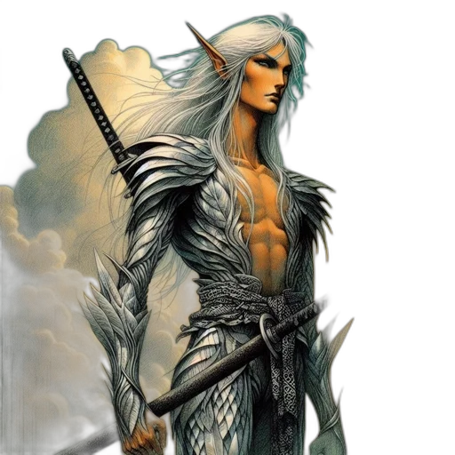 sword, dragon, fantasy art, concept art transparent PNG cut-out