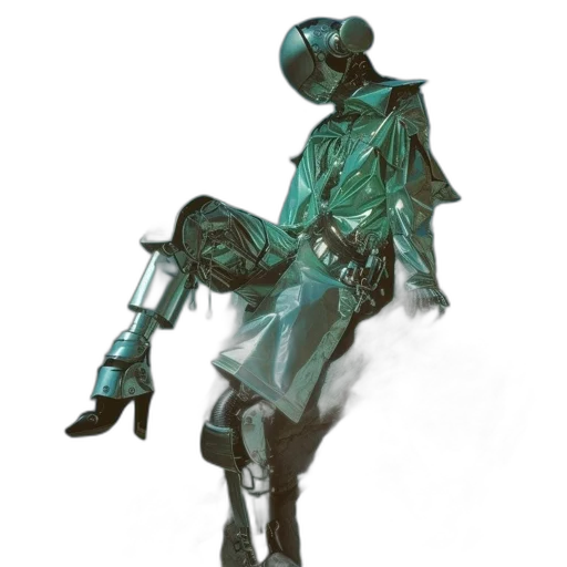 robot, jacket, dress, umbrella transparent PNG cut-out