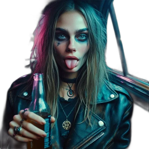 jacket, jewelry, face, staff transparent PNG cut-out