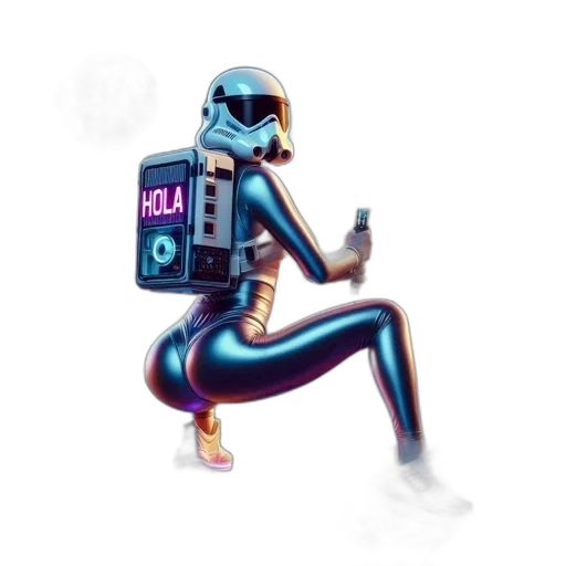 robot, cyberpunk, concept art, pixel art transparent PNG cut-out