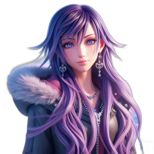 jewelry, jacket, face, fantasy art transparent PNG cut-out