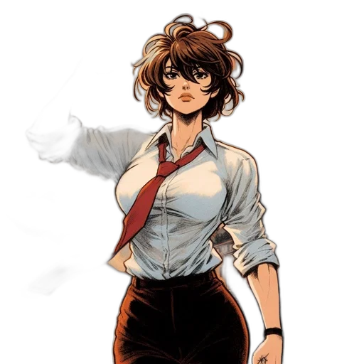 staff, jacket, dress, comic book art transparent PNG cut-out