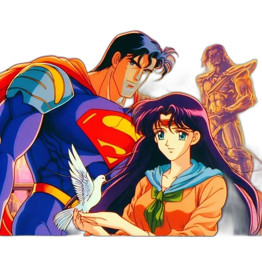 comic book art, vaporwave, concept art, anime transparent PNG cut-out
