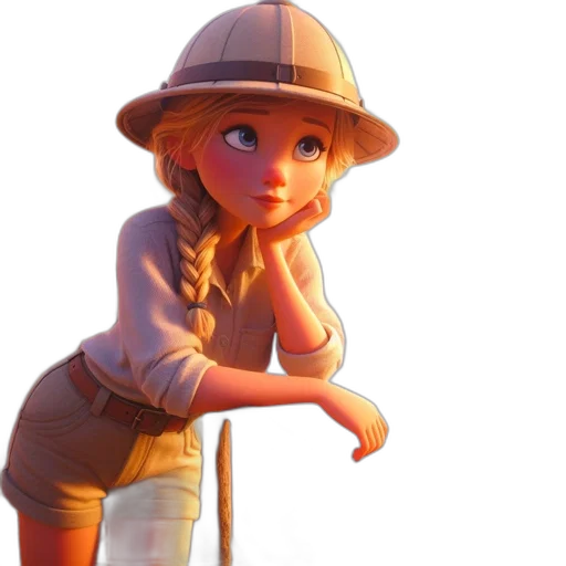 staff, hat, face, dress transparent PNG cut-out