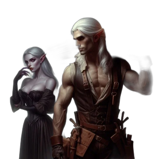 concept art, fantasy art, comic book art, cyberpunk transparent PNG cut-out