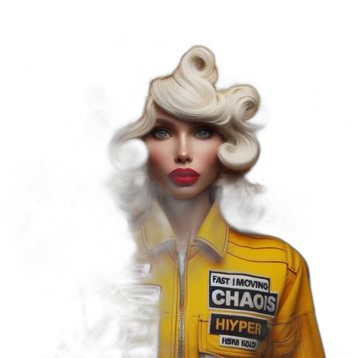 jacket, hair, dress, face transparent PNG cut-out