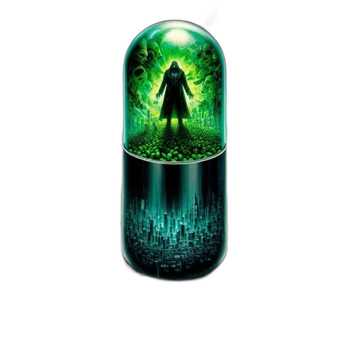 bottle, concept art, pixel art, cyberpunk transparent PNG cut-out