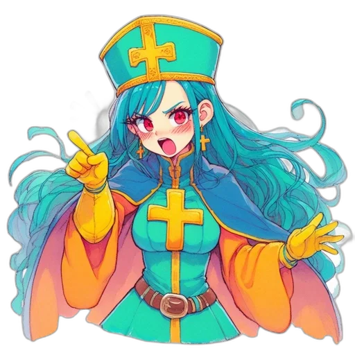 staff, crown, anime, pixel art transparent PNG cut-out
