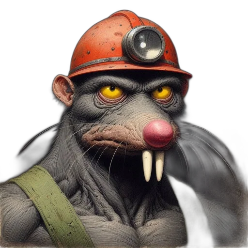 staff, animal, creature, hat transparent PNG cut-out