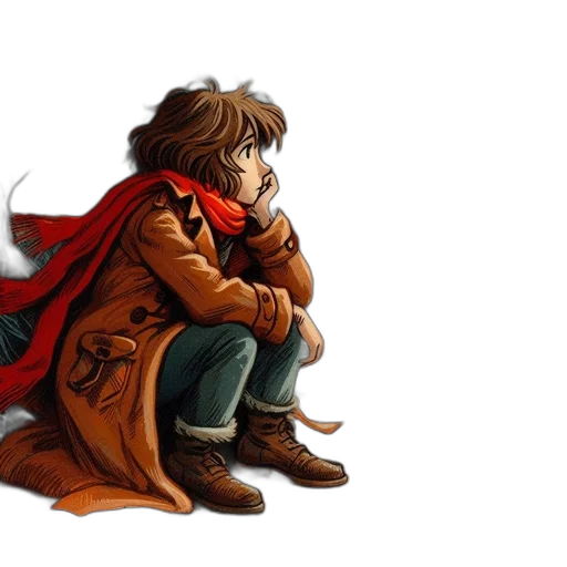 jacket, concept art, comic book art, fantasy art transparent PNG cut-out