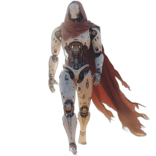 robot, creature, concept art, 3d render transparent PNG cut-out
