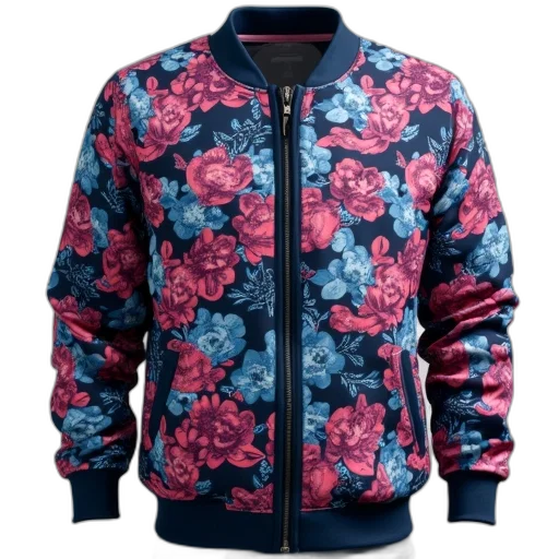 jacket, red, all, over transparent PNG cut-out