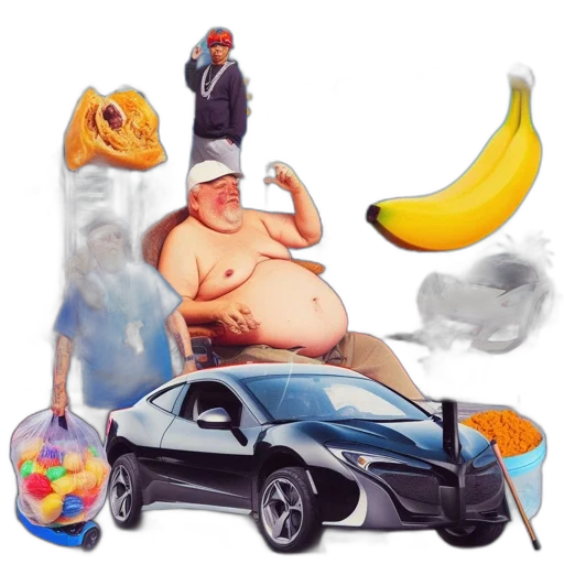 car, food, jacket, concept art transparent PNG cut-out