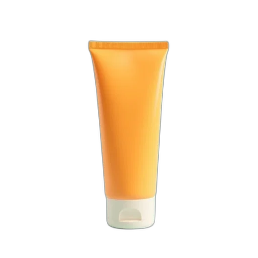 bottle, 3d render, orange, light transparent PNG cut-out