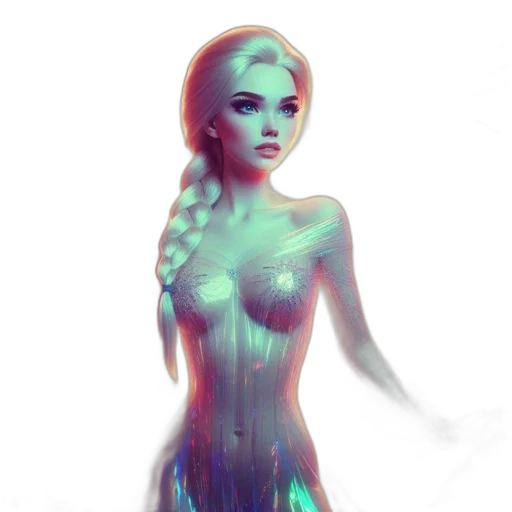 dress, robot, creature, fantasy art transparent PNG cut-out