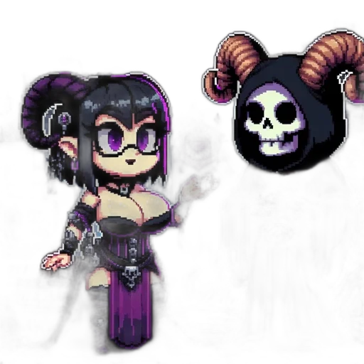 concept art, pixel art, fantasy art, cartoon transparent PNG cut-out