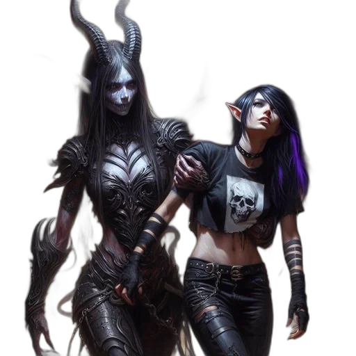 fantasy art, concept art, comic book art, cyberpunk transparent PNG cut-out