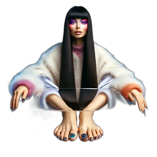 jewelry, hair, creature, staff transparent PNG cut-out