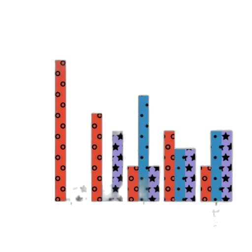 colorful, blue, bar, chart transparent PNG cut-out
