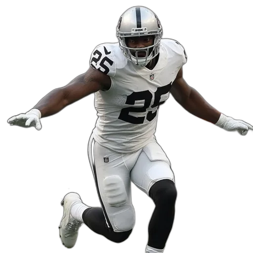 oakland, raiders, running, back transparent PNG cut-out