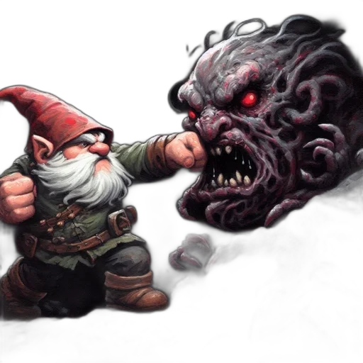 concept art, fantasy art, comic book art, gnome transparent PNG cut-out