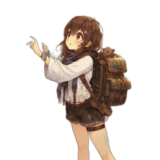 jacket, staff, weapon, dress transparent PNG cut-out