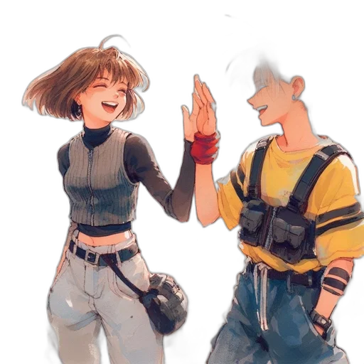jacket, watercolor, concept art, cyberpunk transparent PNG cut-out