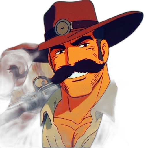 hat, mask, staff, face transparent PNG cut-out
