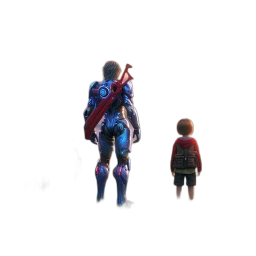 weapon, robot, jacket, creature transparent PNG cut-out