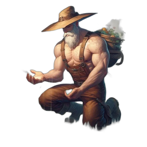 hat, staff, fantasy art, concept art transparent PNG cut-out