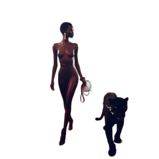 creature, animal, dress, staff transparent PNG cut-out