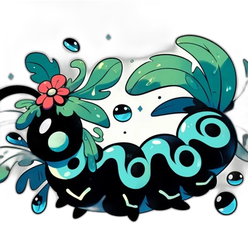 creature, flower, dragon, crown transparent PNG cut-out