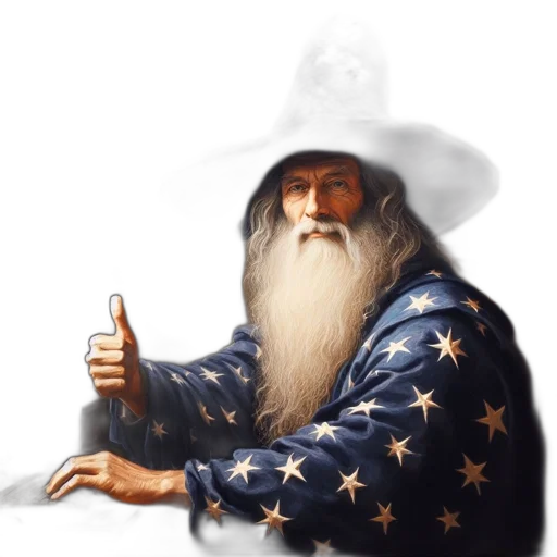 hat, staff, pixel art, photorealistic transparent PNG cut-out