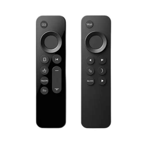 3d render, two, black, remote transparent PNG cut-out