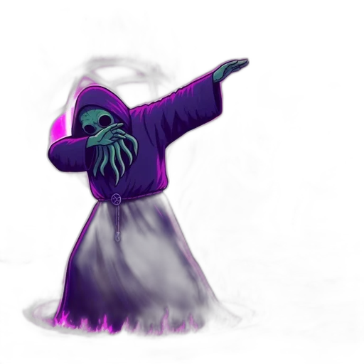 staff, creature, mask, jacket transparent PNG cut-out