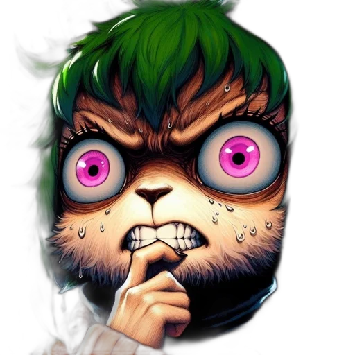 face, creature, mask, anime transparent PNG cut-out
