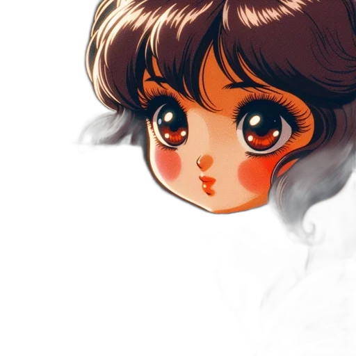 face, creature, anime, watercolor transparent PNG cut-out