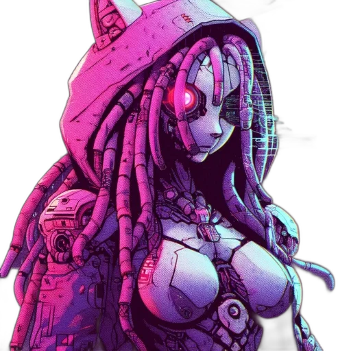 jacket, robot, dress, face transparent PNG cut-out