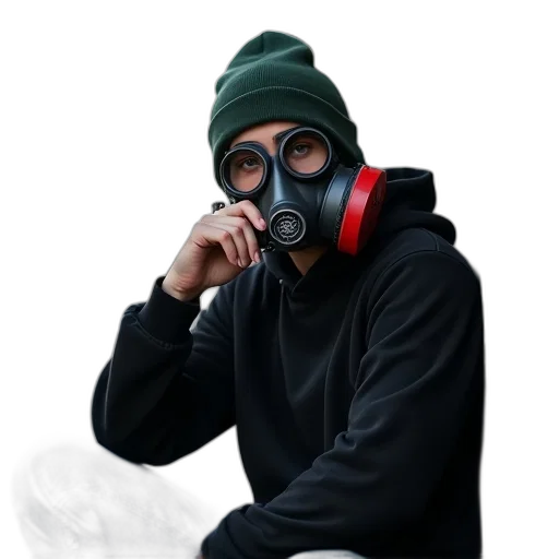 mask, jacket, face, hat transparent PNG cut-out