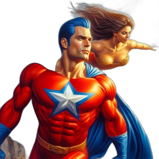 comic book art, concept art, photorealistic, fantasy art transparent PNG cut-out