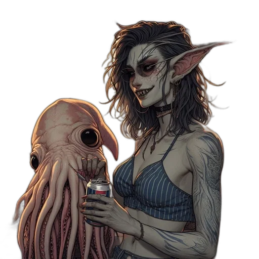 creature, mask, dress, concept art transparent PNG cut-out