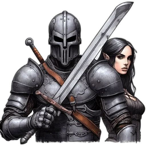 sword, weapon, mask, fantasy art transparent PNG cut-out