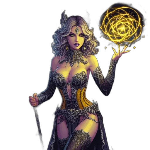 staff, dress, fantasy art, concept art transparent PNG cut-out
