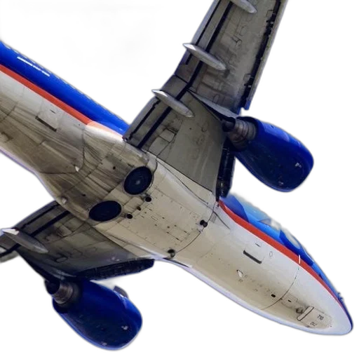 blue, white, airplane, flying transparent PNG cut-out