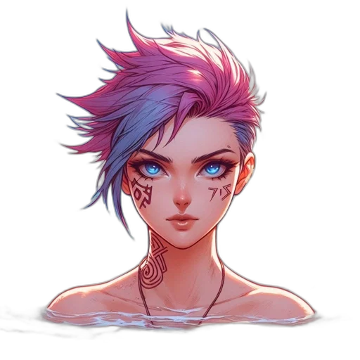 face, creature, crown, hair transparent PNG cut-out
