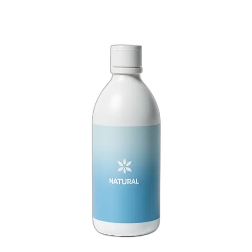 bottle, white, blue, label transparent PNG cut-out