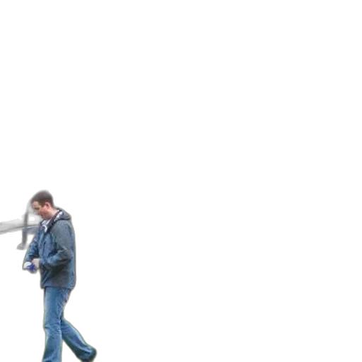 jacket, shoes, staff, robot transparent PNG cut-out