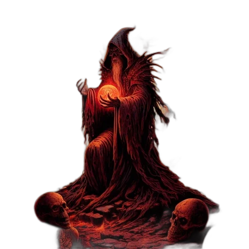 creature, staff, dragon, dress transparent PNG cut-out