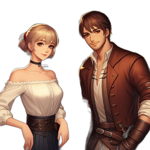 fantasy art, concept art, pixel art, anime transparent PNG cut-out